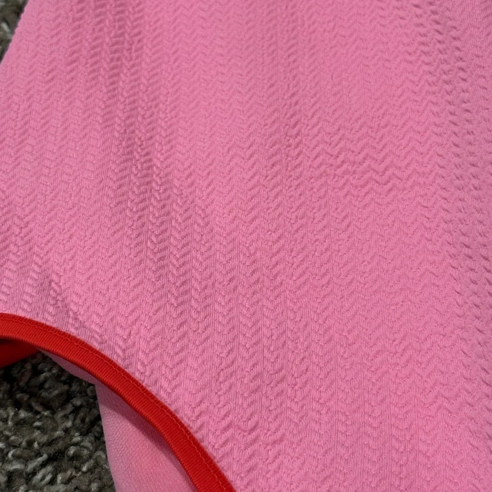wild fable Pink One-Piece Swimsuit with Red Trim